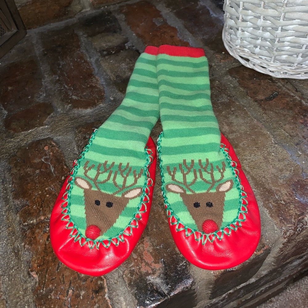 Mudpie Christmas Reindeer shoes size-2t-3t